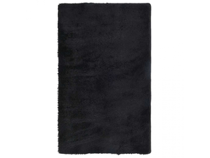 Tapis shaggy à poils longs navarra noir 80x150 cm polyester - comfortxl