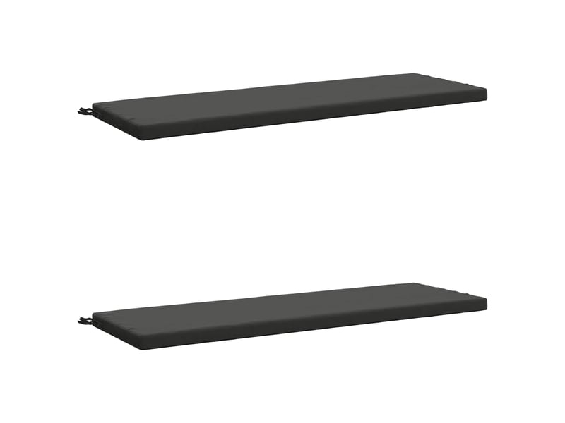 Lot de 2 coussins de banc, coussins d'assise soest 100 % polyester anthracite cf56994 - Conforama A
