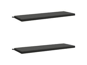 Lot de 2 coussins de banc, coussins d'assise soest 100 % polyester anthracite cf56994