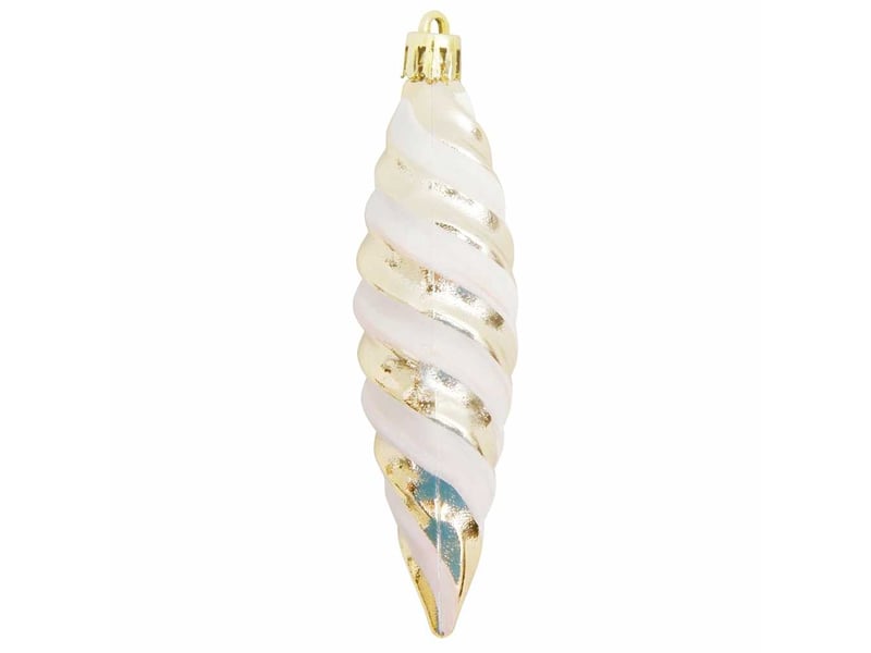  Boule en forme de spirale de noël 40 pc champagne 3 x 11 cm cf61794  - Conforama D