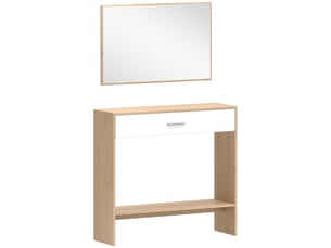 Table d'appoint miroir style moderne organisateur d'entrée
