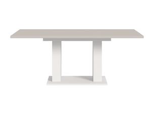 Table de salle à manger motion (lxhxp : env. 150x76x90 cm) avec plateau en cachemire pied en u blanc