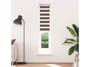 Store zèbre, store de fenêtre marron 50x200 cm largeur du tissu 45,9 cm polyester cf48709