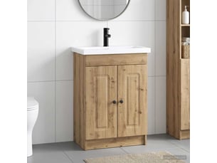 Ensemble de mobilier de salle de bain chêne artisanal shl2855
