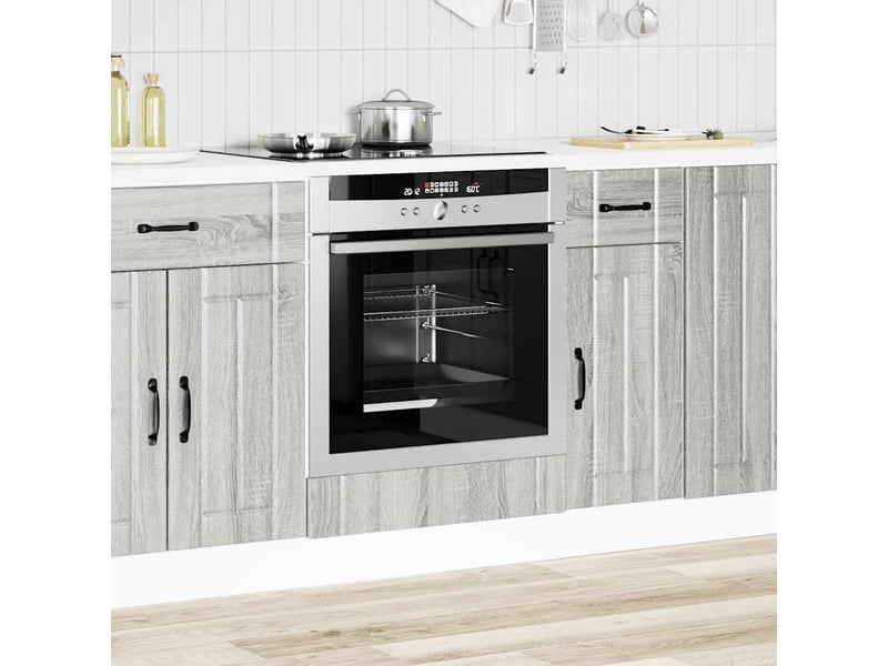  Armoire de cuisine, armoire de four lucca sonoma gris bois d'ingénierie  - Conforama C