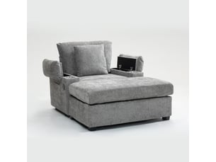 Fauteuil fixe <strong>STILVORA</strong> <strong></strong> Tissu gris vendu A l'unité