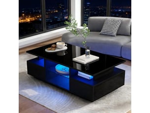 Table basse coloris noir <strong>XYLO</strong> <strong></strong>