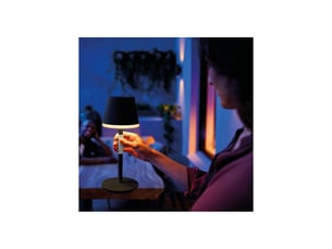 Lampe de table connectee led noir hue go portable bluetooth zigbee