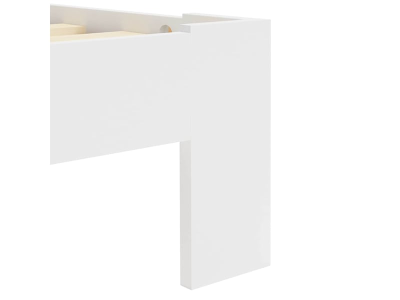  Lit simple- lit adulte -  cadre de lit sans matelas blanc bois de pin massif 90x200 cm  - Conforama D