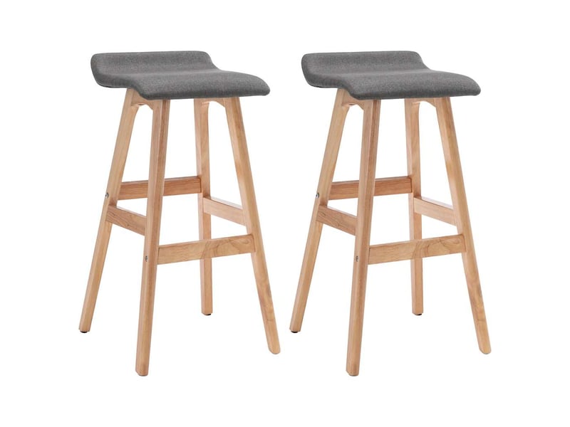  Lot de 2 tabouret de bar, chaise de bar gris foncé tissu shl11336  - Conforama A