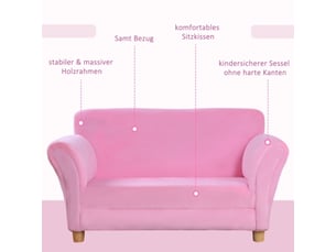 Canapé enfant fraise, fauteuil doux, double sofa et siège individuel, mobilier chambre enfant, salle de jeux