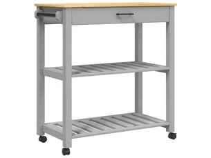 Desserte de cuisine, chariot de rangement monza 84x40x88,5 cm bois massif de pin shl65472