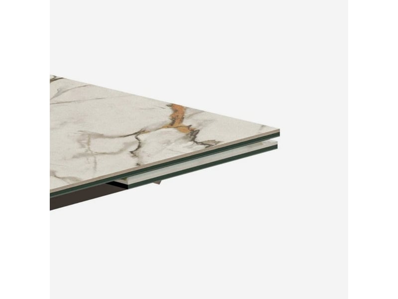  Table extensible en céramique et métal 160240x90 hover  - Conforama D