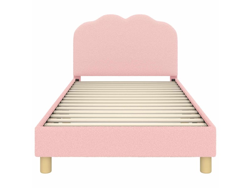  Cadre de lit pour enfants - lit jeune avec tête de lit rose 90 x 200 cm  - Conforama D
