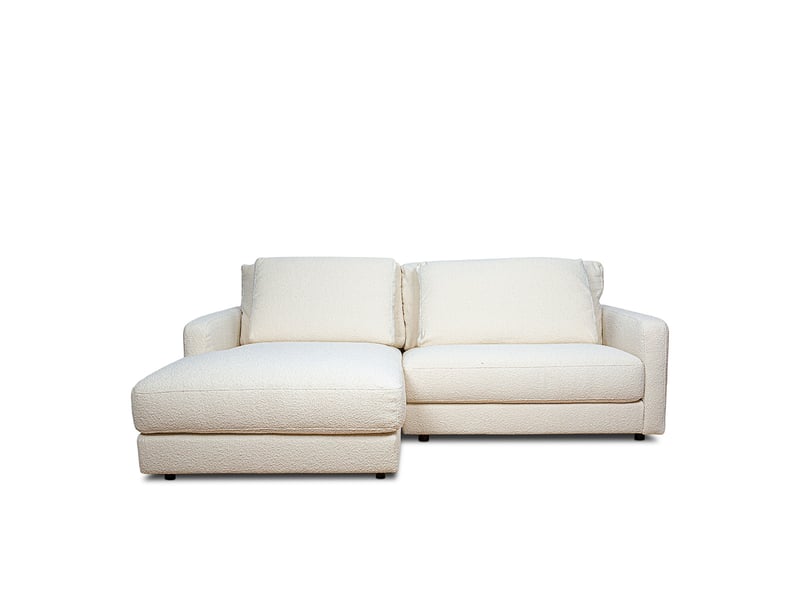 Canapé venezia laine bouclée angle g écru 3 pl 3CA56.AS.3A.G.02 - Conforama A
