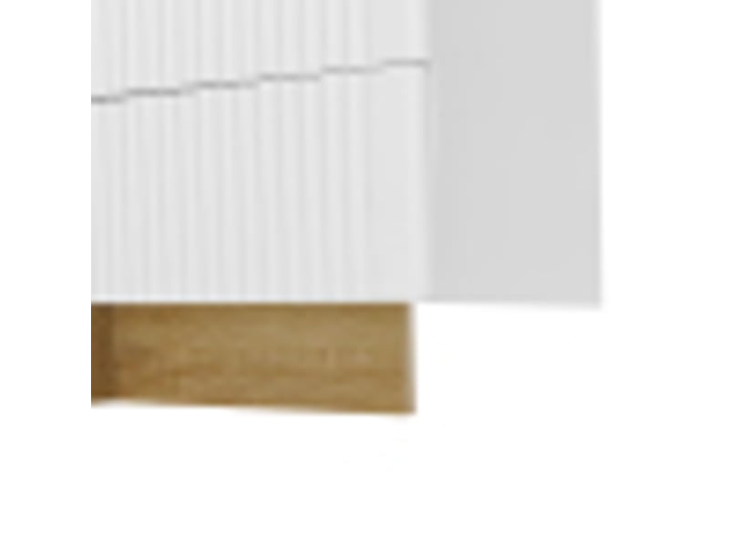  Meuble tv 190 cm blanc et or avec veinage bois, 3 portes, 2 tiroirs, grand rangement, design moderne pour salon  - Conforama D