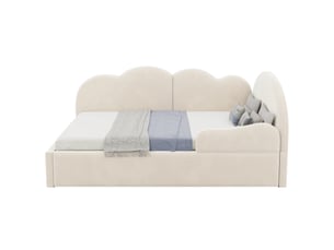 Lit baldaquin 90x200 cm <strong></strong> <strong></strong> coloris beige