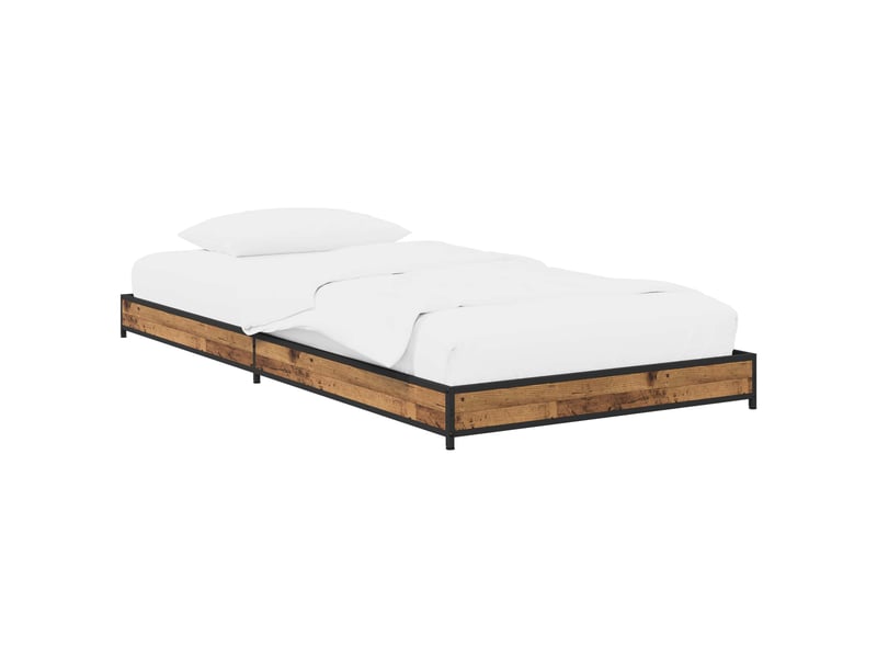  Lit simple- lit adulte -  cadre de lit bois ancien 80 x 200 cm bois d'ingénierie  - Conforama A