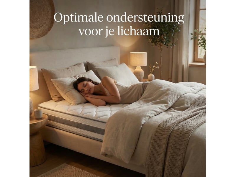  Matelas à ressorts ensachés 7 zones 160 x 200 cm h4 blanc  - Conforama C