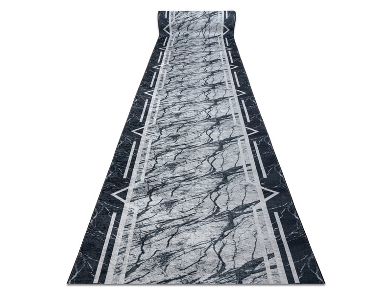  Tapis de couloir antidérapant lotus marmur 60950 marbre gris lavable 100 cm  100x310 cm  - Conforama A