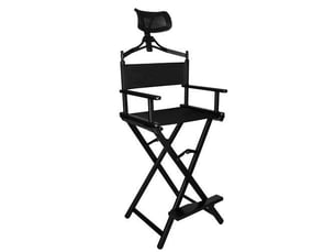 Chaise de maquillage en aluminium avec appui-tete pliable