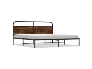 Lit 2 places 200x200 cm    coloris marron