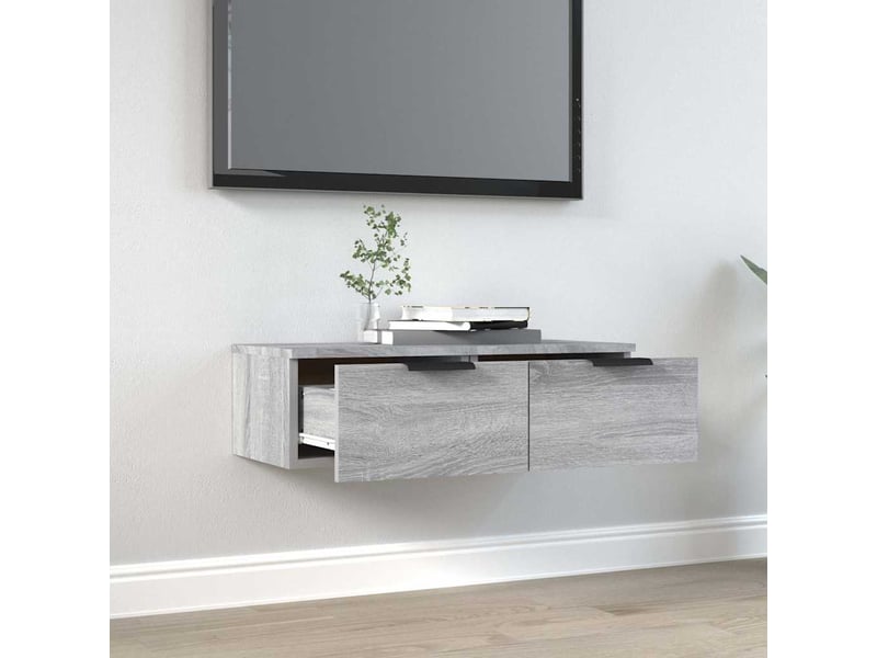  Armoire murale, meuble de rangement sonoma gris 68x30x20 cm bois d'ingénierie  - Conforama C