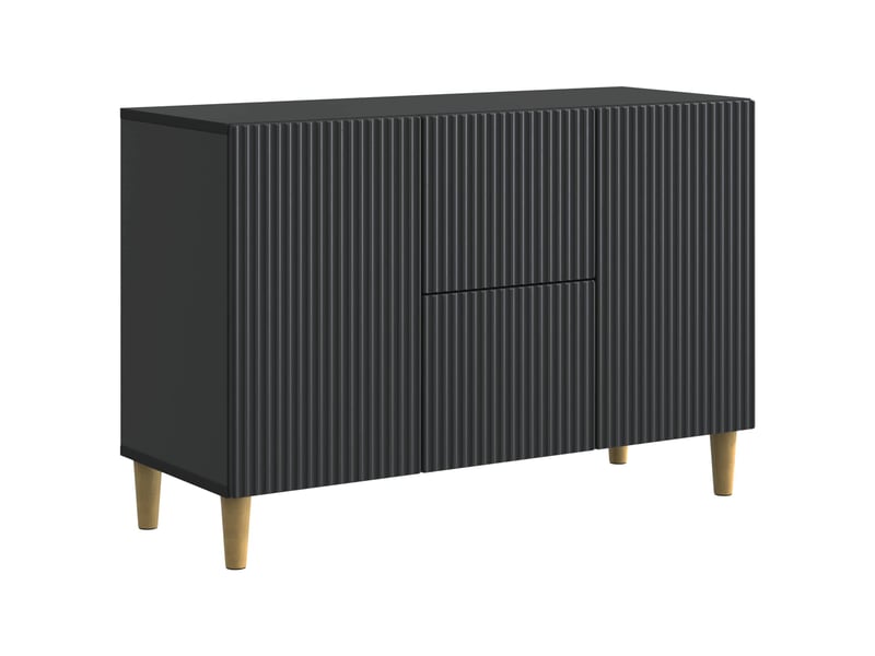  Buffet - bahut - meuble de rangement noir 89 x 34,5 x 60 cm bois d'ingénierie  - Conforama A
