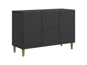 Buffet - bahut - meuble de rangement noir 89 x 34,5 x 60 cm bois d'ingénierie