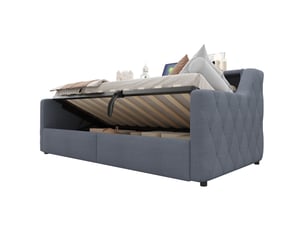 Lit banquette 90x200 cm coloris gris