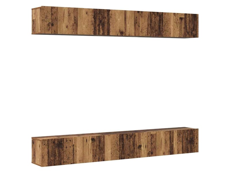  Ensemble meuble tv - banc tv - meuble de rangement 6 pcs bois ancien bois d'ingénierie  - Conforama A
