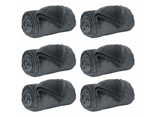 Couverture jetée de canapé 6 pcs gris foncé 150x200 cm 4.68 kg
