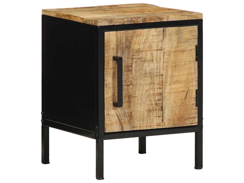  Table de chevet - cabinet de chevet - table de nuit 2 pc marron et noir 30 x 30 x 40 cm  - Conforama A