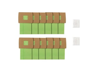12 pack pkbb12dw type canister vacuum bags replacement for xl buster b vacuum bags with 2 motor filter