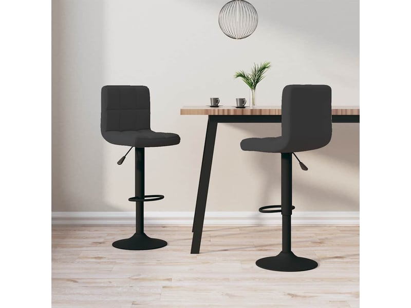  Lot de 2 tabouret de bar, chaise de bar noir velours shl99809  - Conforama B