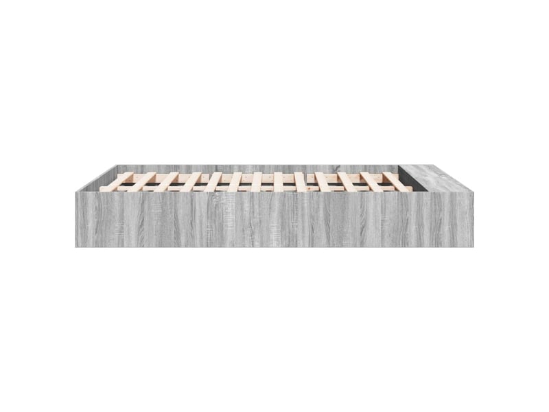  Lit double- lit adulte -  cadre de lit sans matelas sonoma gris 120x200 cm  - Conforama D