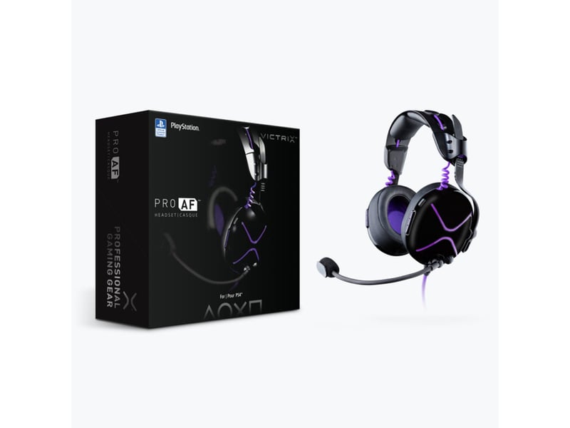  Casque gaming filaire 50 mm ps5 ps4 arceau micro amovible noir violet  - Conforama B