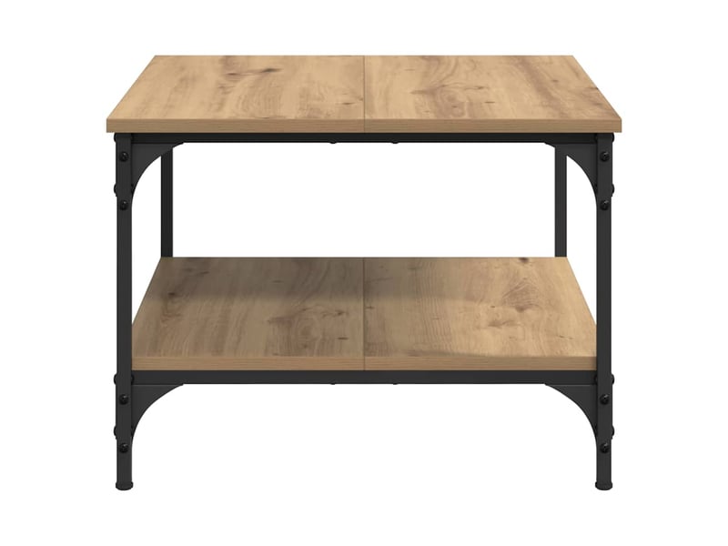  Table de chevet - table basse chêne artisanal 55 x 55 x 40 cm bois d'ingénierie  - Conforama D