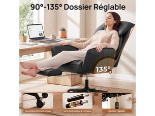 Chaise de bureau <strong></strong> <strong></strong> avec assise réglable en hauteur