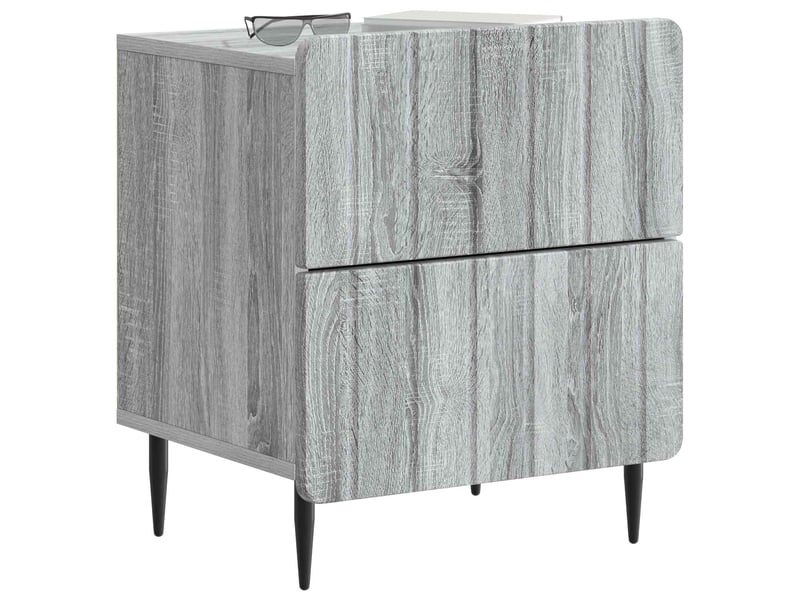  Table de chevet - cabinet de chevet - table de nuit 2 pièces sonoma gris 43 x 34,5 x 49,5 cm  - Conforama B