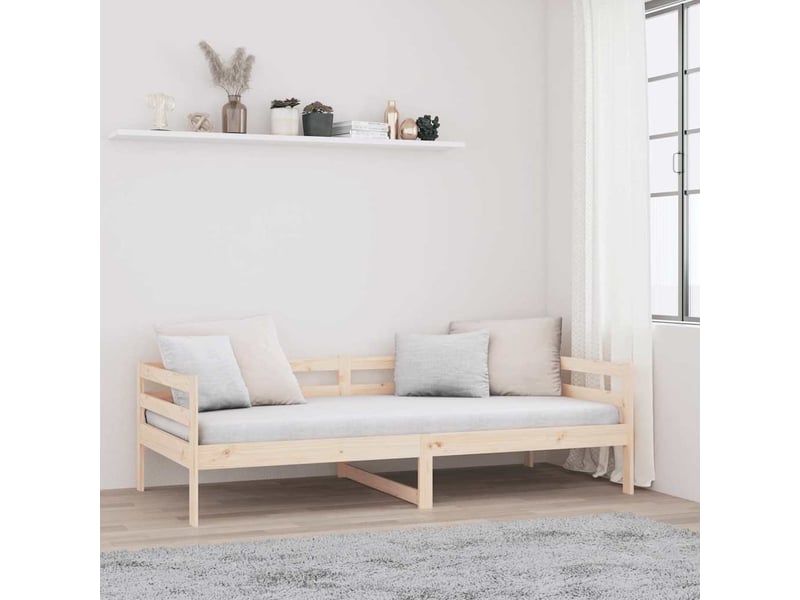 Lit simple- lit adulte -  lit de jour sans matelas 80x200 cm bois de pin massif  - Conforama C
