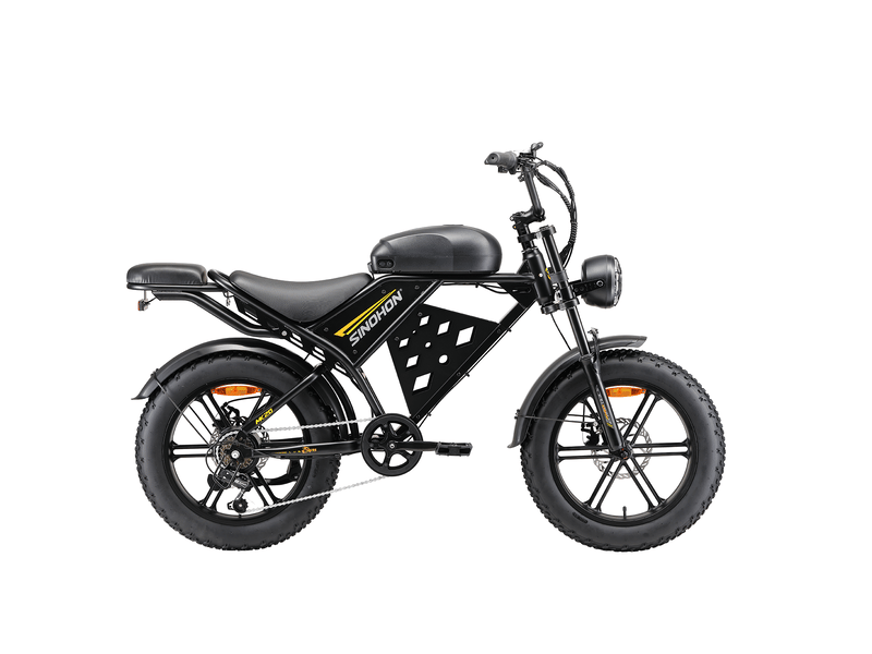  Vélo électrique fat bike robuste sinohon mk20-d, 20 pouces tout-terrain, noir  - Conforama A