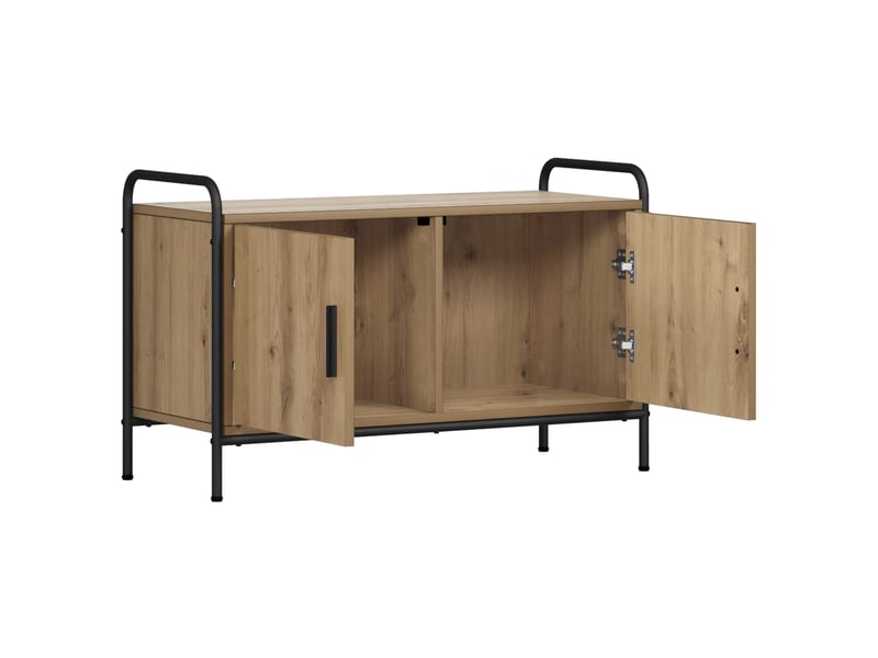  Meuble tv moderne, banc tv 79,5x33x50 cm chêne artisanal bois d'ingénierie  - Conforama C