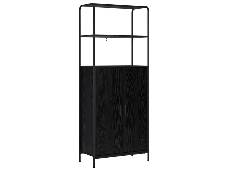  Haut armoire, armoire de rangement chêne noir 40x33x161 cm bois d'ingénierie shl52383  - Conforama A