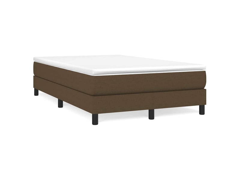 Lit double- lit adulte -  cadre de lit à lattes marron foncé 120x200 cm tissu  - Conforama A