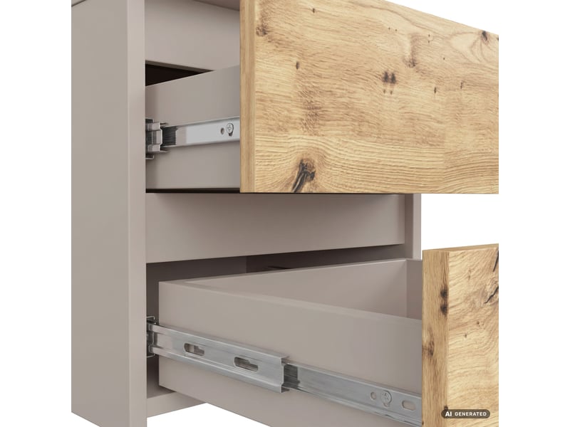  Table de chevet cl2 cachemire 40 cm 2 tiroirs façade chêne artisan 40x35x40 cm CL2 - Conforama D