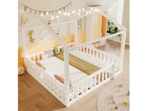 Lit simple 90x190 cm DESMIU ORFRN636P382007K coloris blanc