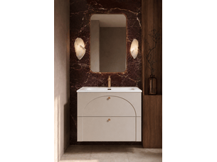 Meuble sous-vasque suspendu aura 80 cm cachemire mat g