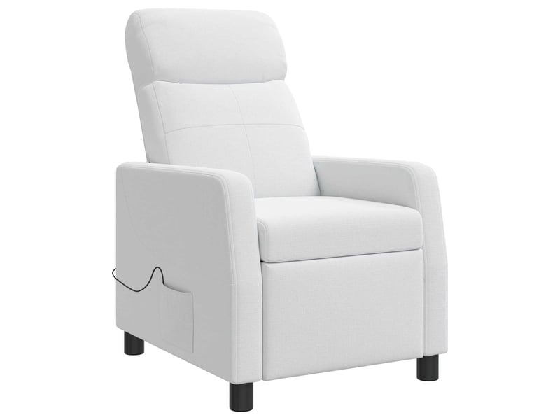  Vidaxl fauteuil de massage inclinable blanc tissu  - Conforama E