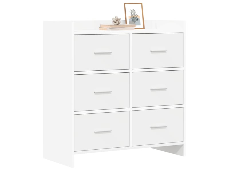  Buffet - bahut - meuble de rangement blanc 75 x 33 x 80 cm bois d'ingénierie  - Conforama C